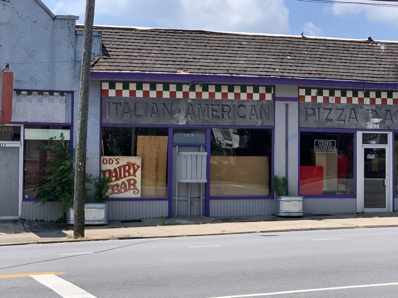 Is Pizza D'Action about to reopen? Activity in the building and an "OD's Dairy Bar" sign in the window indicate it will. Arkansas Democrat-Gazette/Eric E. Harrison