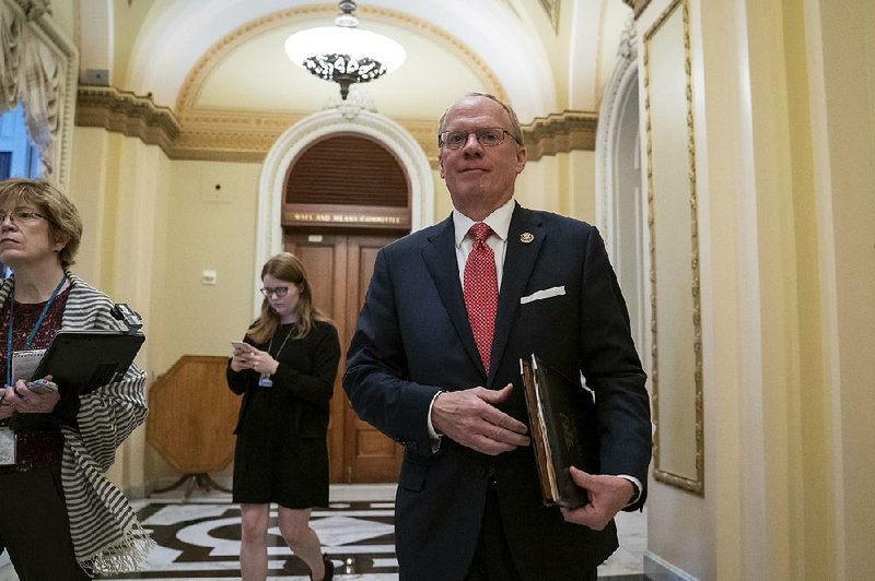 Freshman Rep. John Rose, R-Tenn., leaves the House chamber Thursday after his vote blocked a long-awaited $19 billion disaster aid bill. 