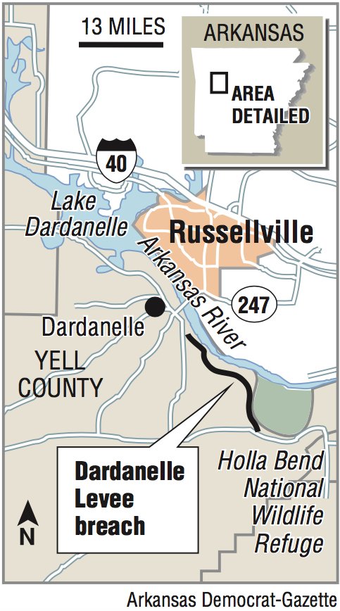 Levee Break Puts Dardanelle In Peril