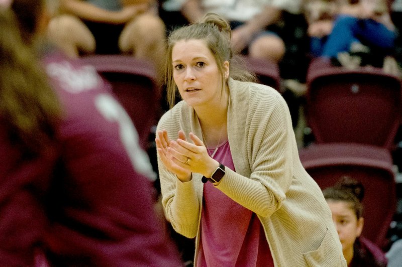 Bud Sullins/Special to Siloam Sunday Siloam Springs assistant volleyball coach Kailey Greenleaf has resigned her teaching and coaching positions in the school district and will take a teaching job at Springdale Central Junior High. Greenleaf's resignation was approved at last Thursday's board meeting. She was a teacher and coach in Siloam Springs School District for five years.