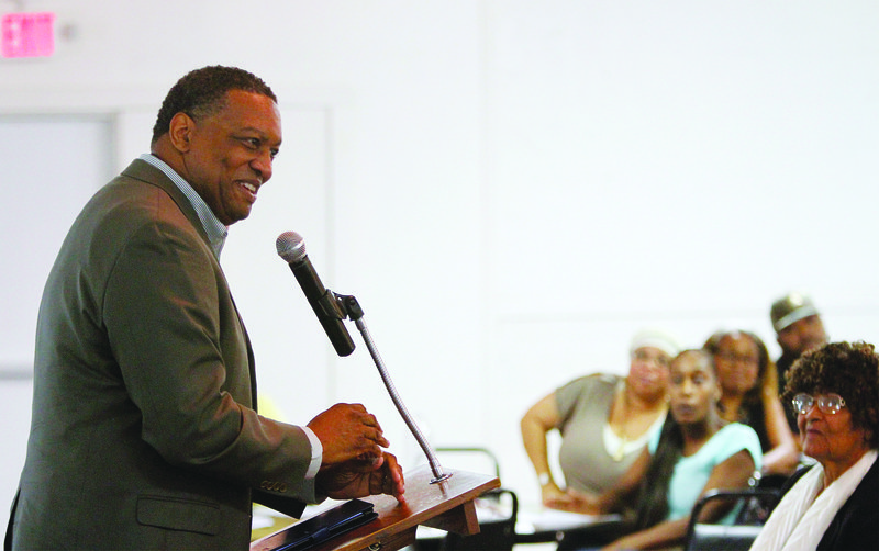 Tracy Steele: Former state legislator Tracy Steele delivers the keynote address to small business owners and entrepreneurs during the Coalition of Black Professionals second annual Small Business Summit on Saturday at the St. James Village Outreach Facility. 