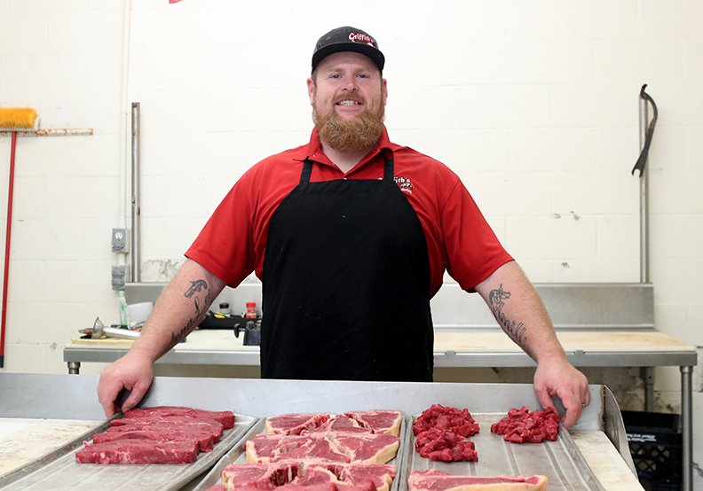 The Sentinel-Record/Richard Rasmussen
BUTCHER: Local butcher Randy Radley with Griffith’s Custom Butchering will put his skills to the test on History Channel’s “The Butcher” on Wednesday. Radley said he hopes that he makes the community and state proud.