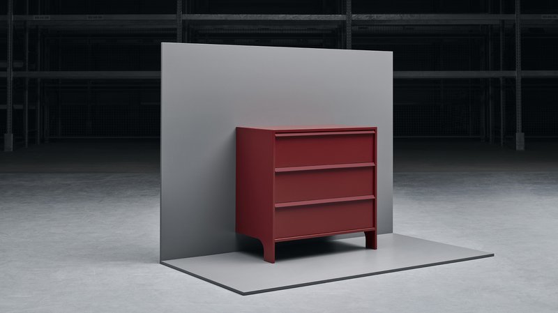 Ikea's new Glesvär line of dressers comes with safety features to decrease the risk of tipping over. The two-legged dresser shown here must be anchored to a wall to stand upright. Courtesy of Ikea.