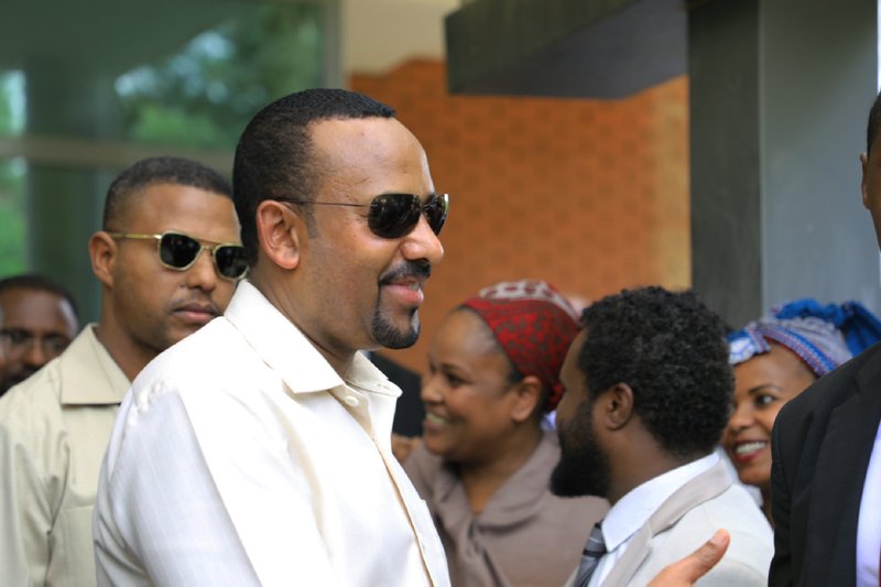 Ethiopia's prime minister Abiy Ahmed arrives in Khartoum, Sudan on Friday, June 7, 2019, to try and mediate between the ruling military and the country's protest leaders amid an army crackdown that has killed over 100 people this week. Ahmed first met with Sudanese generals who in April ousted longtime autocrat Omar al-Bashir and took over the country after four months of mass protests against his rule. The protesters, however, remained in the streets, demanding the military hand over power to civilians. (AP Photo)