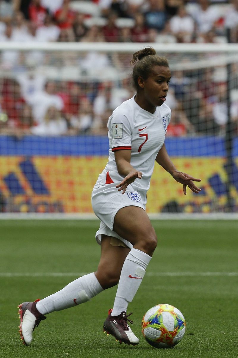 Nikita Parris scored for England in the first half Sunday against Scotland in the Women’s World Cup in Nice, France. England won 2-1.