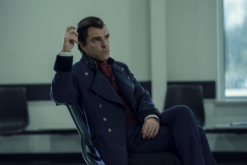 Zachary Quinto stars as Charlie Manx, an immortal supernatural villain who feeds on the souls of children, in NOS4A2. The AMC series is based on the 2013 Joe Hill novel.