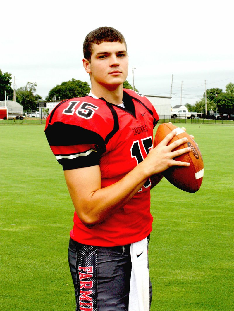 MARK HUMPHREY ENTERPRISE-LEADER Farmington 2019 graduate Seth Swain, who played quarterback and safety for the Cardinal varsity, has received an appointment to the U.S. Air Force Academy in Colorado Springs, Colo., from Congressman Steve Womack.