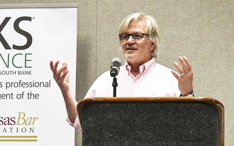 The Sentinel-Record/Grace Brown TALKING MARIJUANA: Attorney David Couch, the author and sponsor of the state's medical marijuana amendment, addresses the annual meeting of the Arkansas Bar Association Wednesday at the Hot Springs Convention Center.