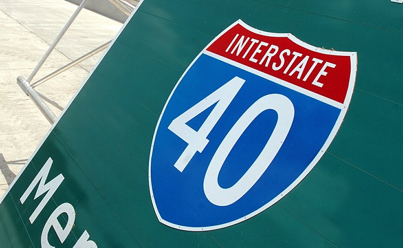 FILE — An Interstate 40 sign is shown in this 2019 file photo.