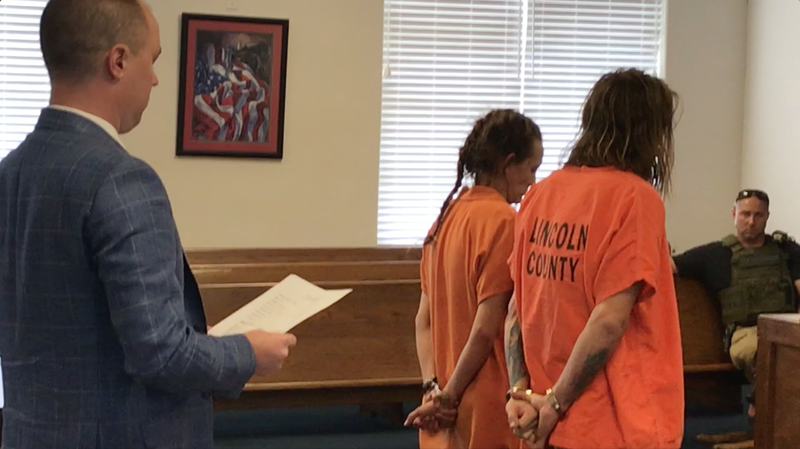 FILE — Mary Black (defendant on left) and David Black (defendant on right) appear in court for a probable cause hearing in the death of Mary Black's 11-year-old son, Joseph Carsello. David Black is Joseph's stepfather.