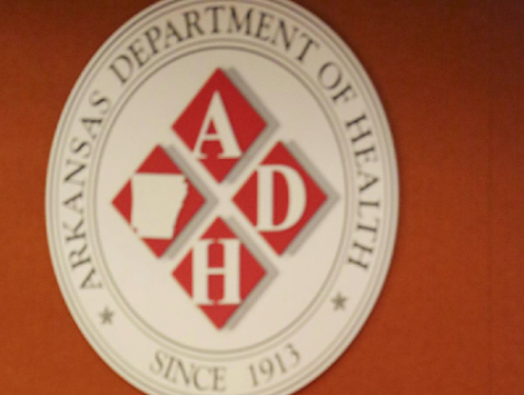 FILE — The Arkansas Department of Health logo is shown in this 2019 file photo.