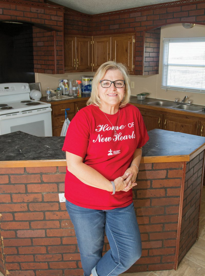 Tena Hauk of Carlisle stands inside the mobile home that will serve as the recovery home for women as part of New Hearts Ministries of Arkansas, which Hauk founded in 2011. The recovery home, which can house up to four women, is set to open in July next to Caney Creek Baptist Church, south of Lonoke on Arkansas 31.