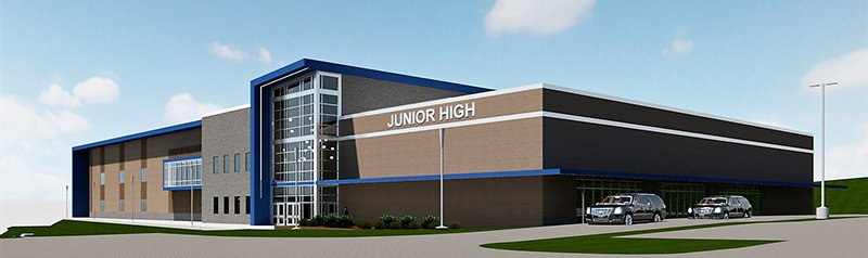 Submitted photo: An artist's rendering of the new Lakeside Junior High School building by French Architects.