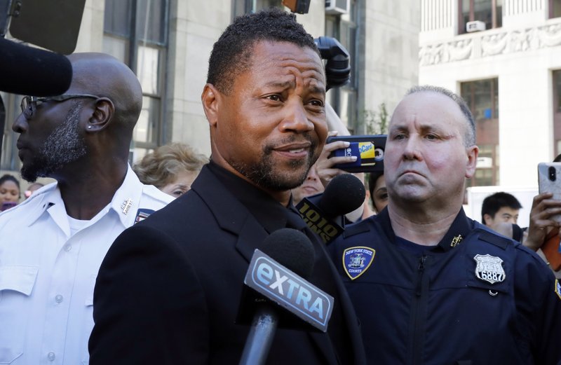 Cuba Gooding Jr. leaves criminal court in New York, Wednesday, June 26, 2019. Lawyers for Gooding Jr. are providing a court with video they say will show the actor did not grope a woman at a New York City bar. 