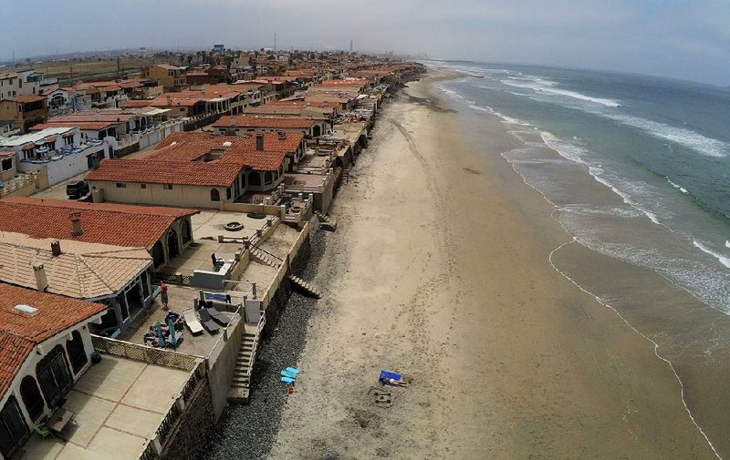 This is an aerial view of Chad and Amy Wells’ beach house in Rosarito, Mexico, on June 9. 