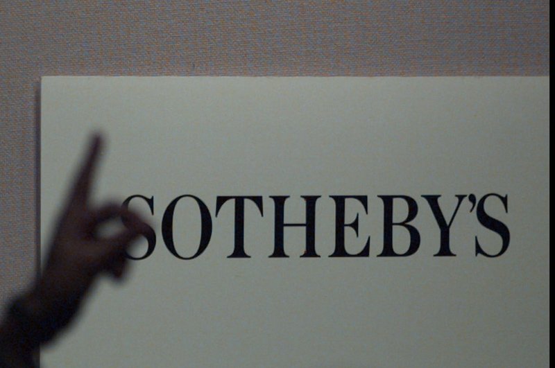 FILE — A Sotheby's sign at an auction in New York is shown in this file photo.