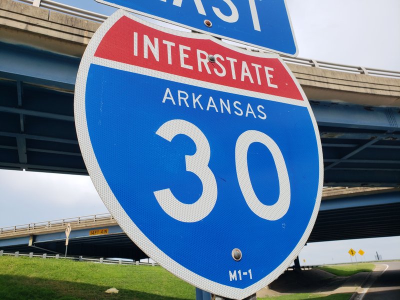 FILE - An Interstate 30 sign is shown in this 2019 file photo.