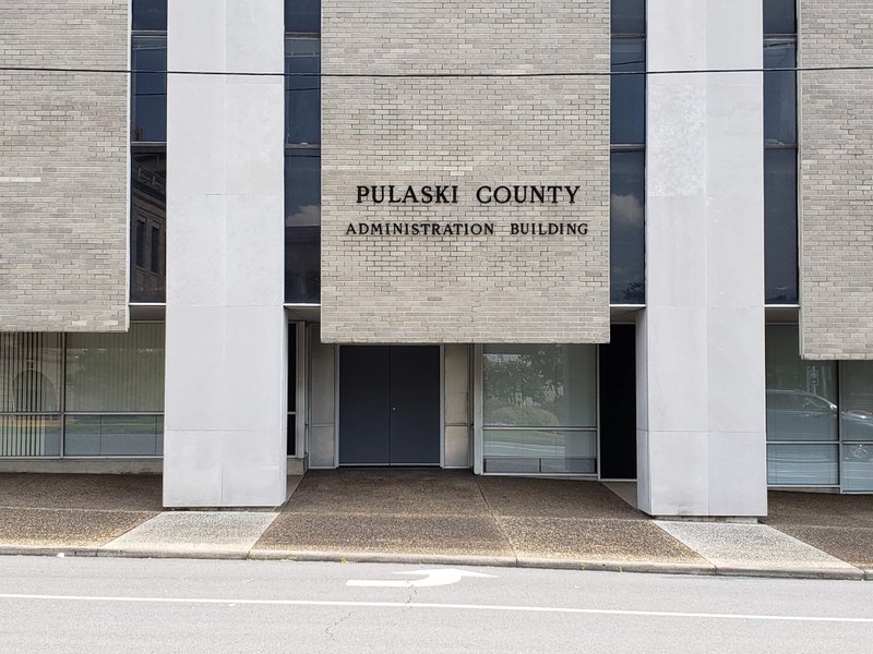 FILE — The Pulaski County administration building in downtown Little Rock is shown in this 2019 file photo.