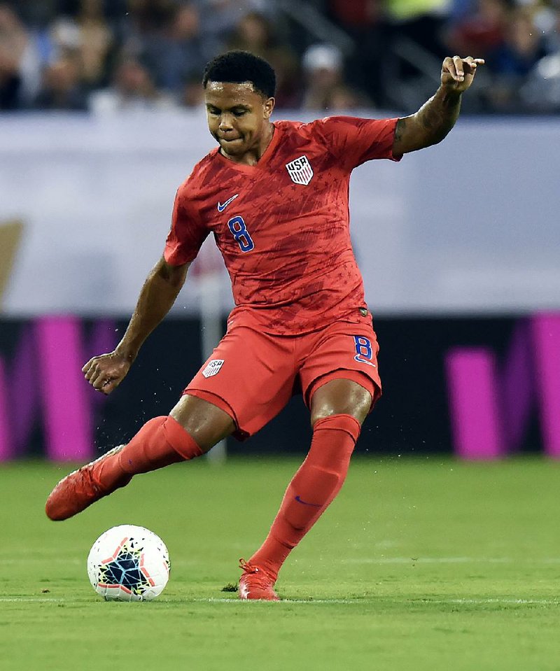 Midfielder Weston McKennie leads the United States men in the CONCACAF Gold Cup championship match against Mexico tonight at Soldier Field in Chicago.