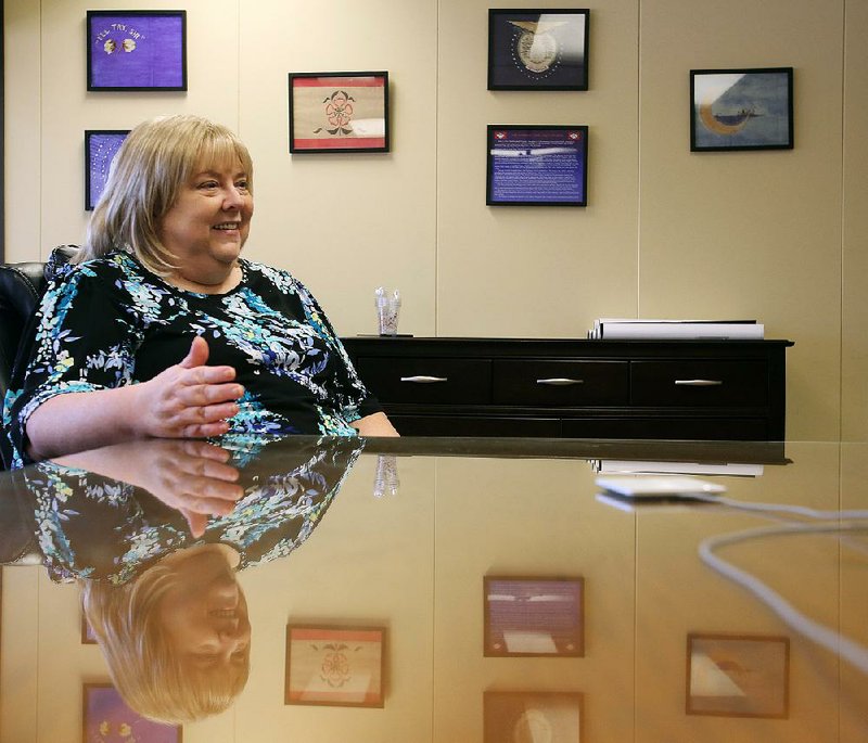 FILE — Wendy Richter, shown in her office at the state Capitol in Little Rock. 