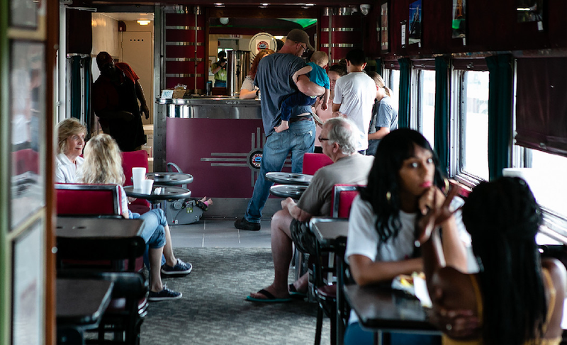 Customers sit Friday in The Flying Crow diner. The diner is open for breakfast and lunch. Photo by Hunt Mercier /Texarkana Gazette