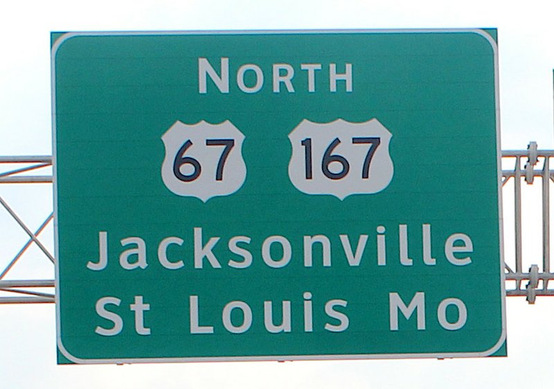 FILE — A sign for U.S. 67/167 is shown in this 2019 file photo.