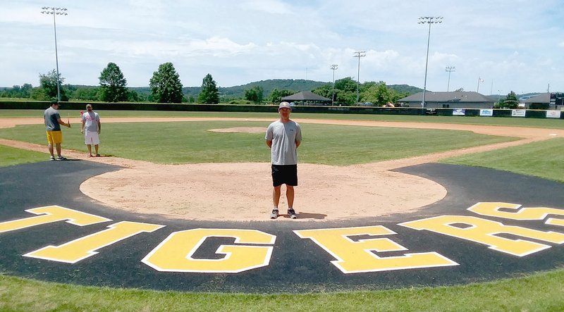 MARK HUMPHREY ENTERPRISE-LEADER The return of Mitch Cameron as Prairie Grove head baseball coach in May breathed fresh life into a program that shined under his leadership from 2008-2015. During his absence, the diamond at Rieff Park was improved with a $12,000 halo inscribed with Tigers surrounding Cameron installed by former coach Chris Mileham, who coached the Tigers for the 2016-2018 seasons. Cameron inherits the best of both worlds, carrying on his own legacy plus thriving on improvements made by Mileham.