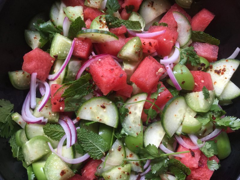 Tomatillo and Watermelon Salad
Photo by Kelly Brant