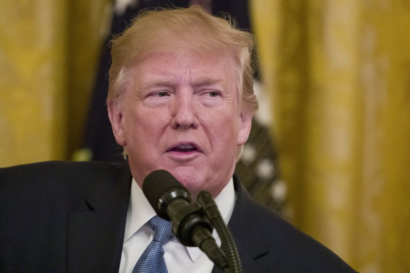 File-This July 8, 2019, file photo shows ,President Donald Trump speaking during an event about the environment in the East Room of the White House, in Washington. A federal appeals court says Trump can't ban critics from his Twitter account. The 2nd U.S. Circuit Court of Appeals in Manhattan ruled Tuesday, July 9, 2019. A three-judge panel agreed with a lower court judge who said Trump violates the First Amendment when he blocks critics. (AP Photo/Alex Brandon, File) story.lead_photo.caption