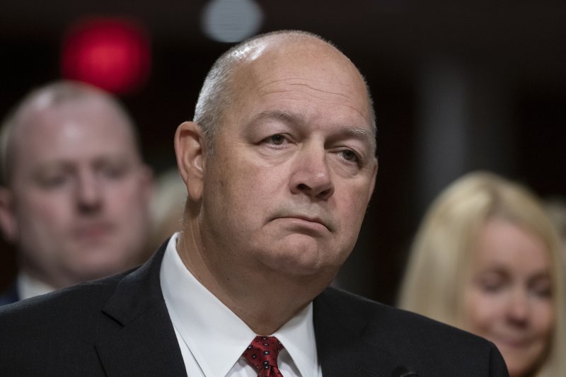 In this May 15, 2019, file photo Stephen M. Dickson, President Donald Trump's nominee to run the Federal Aviation Administration, appears before the Senate Committee on Commerce, Science, and Transportation for his confirmation hearing, on Capitol Hill in Washington.  (AP Photo/J. Scott Applewhite, File)