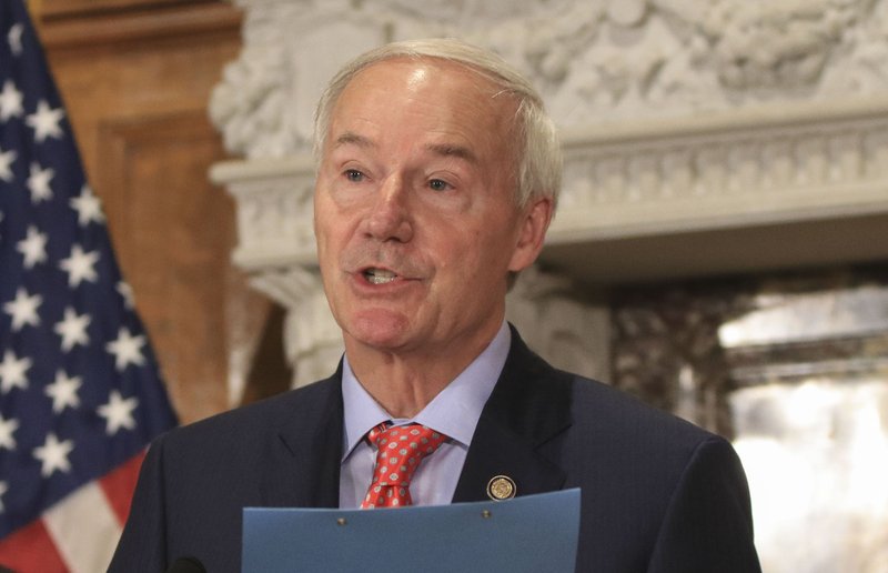  Gov. Asa Hutchinson is shown in this file photo.