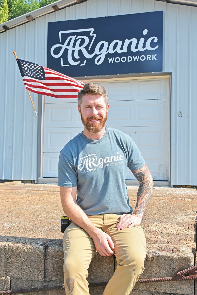 Coty Skinner went from operating his business, ARganic Woodwork, out of his home garage to a 3,500-square-foot studio in Searcy. It also has 2,000 square feet of storage space. Skinner was one of six businesses chosen to receive help after Searcy won the Small Business Revolution-Main Street national contest. The city and the businesses will be featured on the eight-part online and Hulu series, starting Oct. 8.