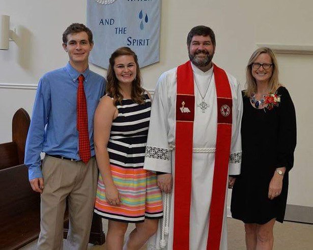 Courtesy Photo The Rev. Eric Longman, new pastor at Holy Trinity Lutheran Church in Rogers, brings with him Donna, his wife of 28 years -- who, he says, has been "a brilliant mother, mentor and example to our kids. Nowadays she's figuring out what she wants to be now that they're grown up." Daughter Emily is 24 and teaches fourth-grade at a Lutheran school outside Baltimore, Md., Longman says, while her husband, Alex, is director of Christian education at a Lutheran church in the same area. Son Christopher just graduated from Stephen F. Austin State University in Nacogdoches, Texas, and works as a resource forester for Weyerhaeuser in Hattiesburg, Miss. He and his fiance, Lynne, will be married in late December in Texas where she grew up.