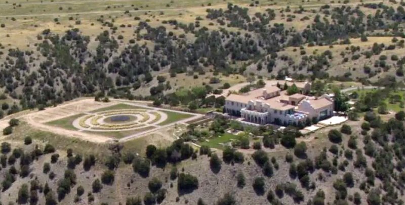 Jeffrey Epstein's Zorro Ranch in Stanley, N.M. is shown Monday, July 8, 2019. Epstein is entangled in two legal fights that span the East Coast, challenging his underage sexual abuse victims in a Florida court hours after he was indicted on sex trafficking charges in a separate case in New York. (KRQE via AP)