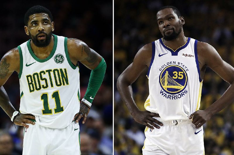 Kevin Durant (left) and Kyrie Irving (right)
