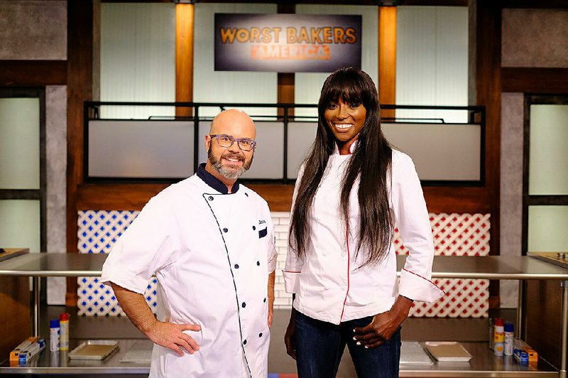Hosts Lorraine Pascale and Jason Smith, as seen on Worst Bakers In America, Season 2.