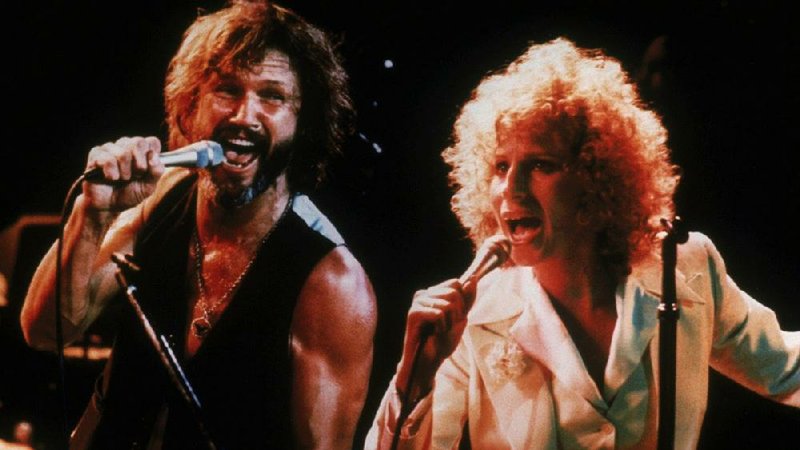 Kris Kristofferson and Barbra Streisand star in the 1976 version of A Star Is Born. 