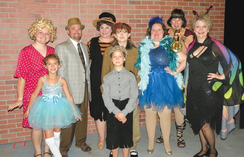 Center on the Square will present Gypsy: A Musical Fable on Friday through Aug 11. Among those appearing in the show are, front, from left, Lilly Grace Moore, left, as Baby June and Kimberly Ham as Baby Louise; and back, from left, Lauren Smith as Dainty June, James Horton as Herbie, Montana Wallace as Mama Rose, Shelby Foster as Louise, Cassie Bennett as Miss Electra, Sally Paine as Mazeppa and Becky Boaz as Tessie Tura.