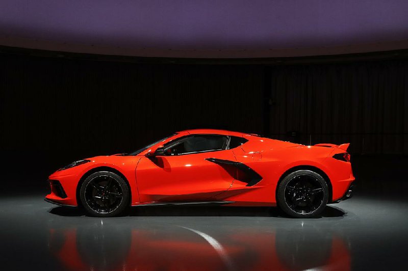 The mid-engine 2020 Chevrolet Corvette has a fast-shifting eight- speed automatic transmission and its nose is shortened. It’s designed for performance, GM says. 