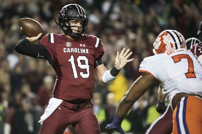 South Carolina senior quarterback Jake Bentley has passed for 7,385 yards and 54 touchdowns in his career with the Gamecocks. 