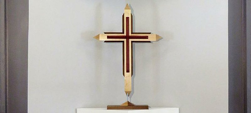 Hot Springs artist Mollie Munro, along with her husband, Tod Swiecichowski, and fellow artist, Randy Rhea, spent around three months creating this cross sculpture. 