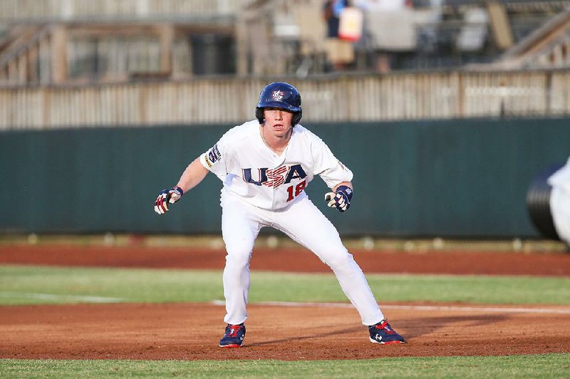 Arkansas’ Heston Kjerstad batted .395 in 14 games as a member the U.S. collegiate national team that included games against Taiwan and the Japan Collegiate All Stars. 