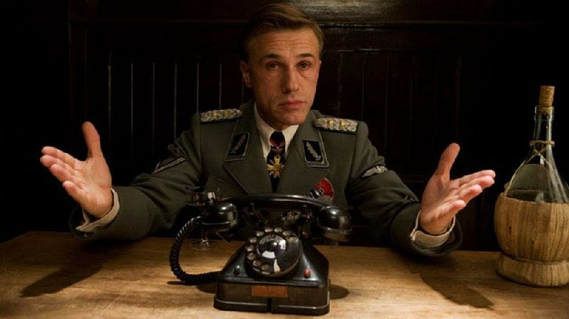 Christoph Waltz stars in Quentin Tarantino’s World War II fantasy Inglourious Basterds, a favorite of our columnist’s. 