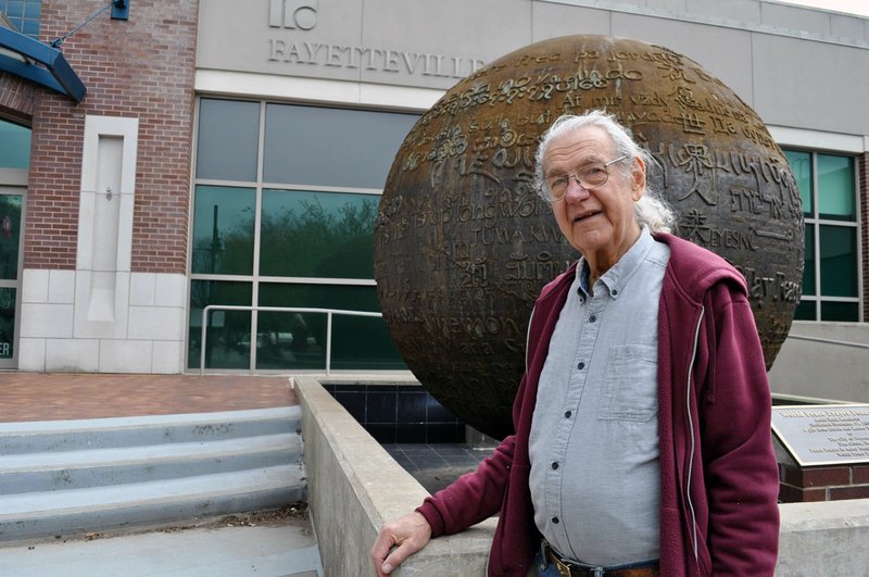 File Photo Among the works for which Fayetteville artist Hank Kaminsky is best known is the World Peace Prayer Fountain sculpture.