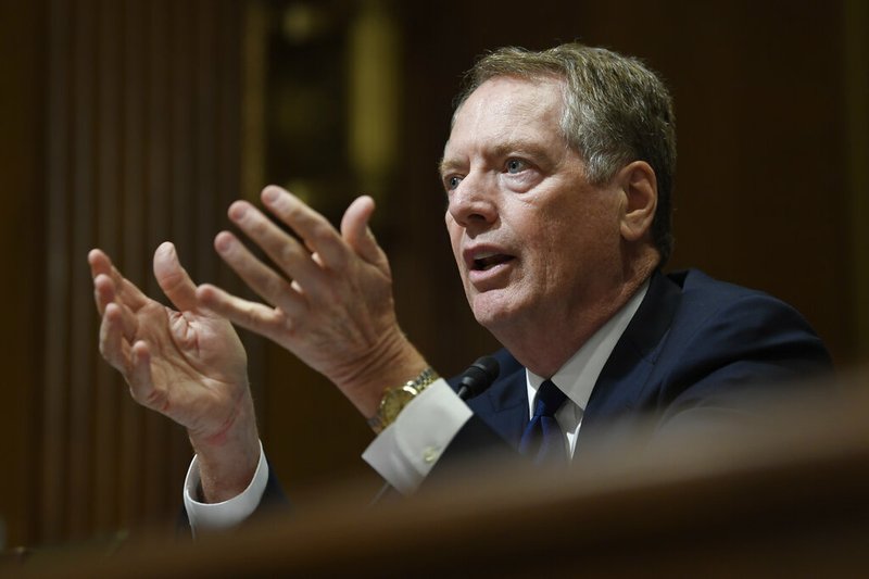 In this June 18, 2019, file photo, U.S. Trade Representative Robert Lighthizer testifies before the Senate Finance Committee on Capitol Hill in Washington. 