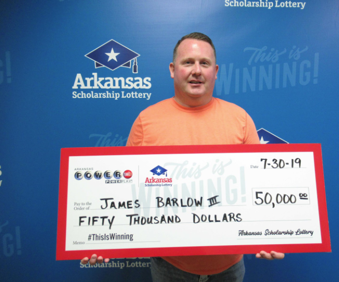 Bauxite police Chief James Barlow III, of Benton claimed a $50,000 Powerball prize on Tuesday, officials said.