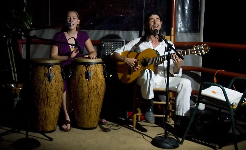 The GinSlingers -- Stefanie Behe (left) and Joey de Lago -- perform Friday at South on Main. Special to the Democrat-Gazette