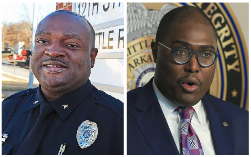 Assistant Chief Hayward Finks, left, and Mayor Frank Scott Jr. are shown in these file photos.