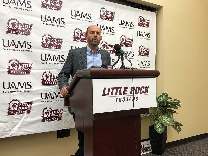 Chasse Conque announced Friday he will step down as UALR’s athletic director later this month to accept the same position at Texas Rio Grande Valley. 