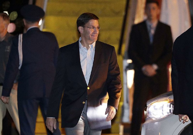 U.S. Defense Secretary Mark Esper arrives in Sydney on Sunday for annual bilateral talks. 